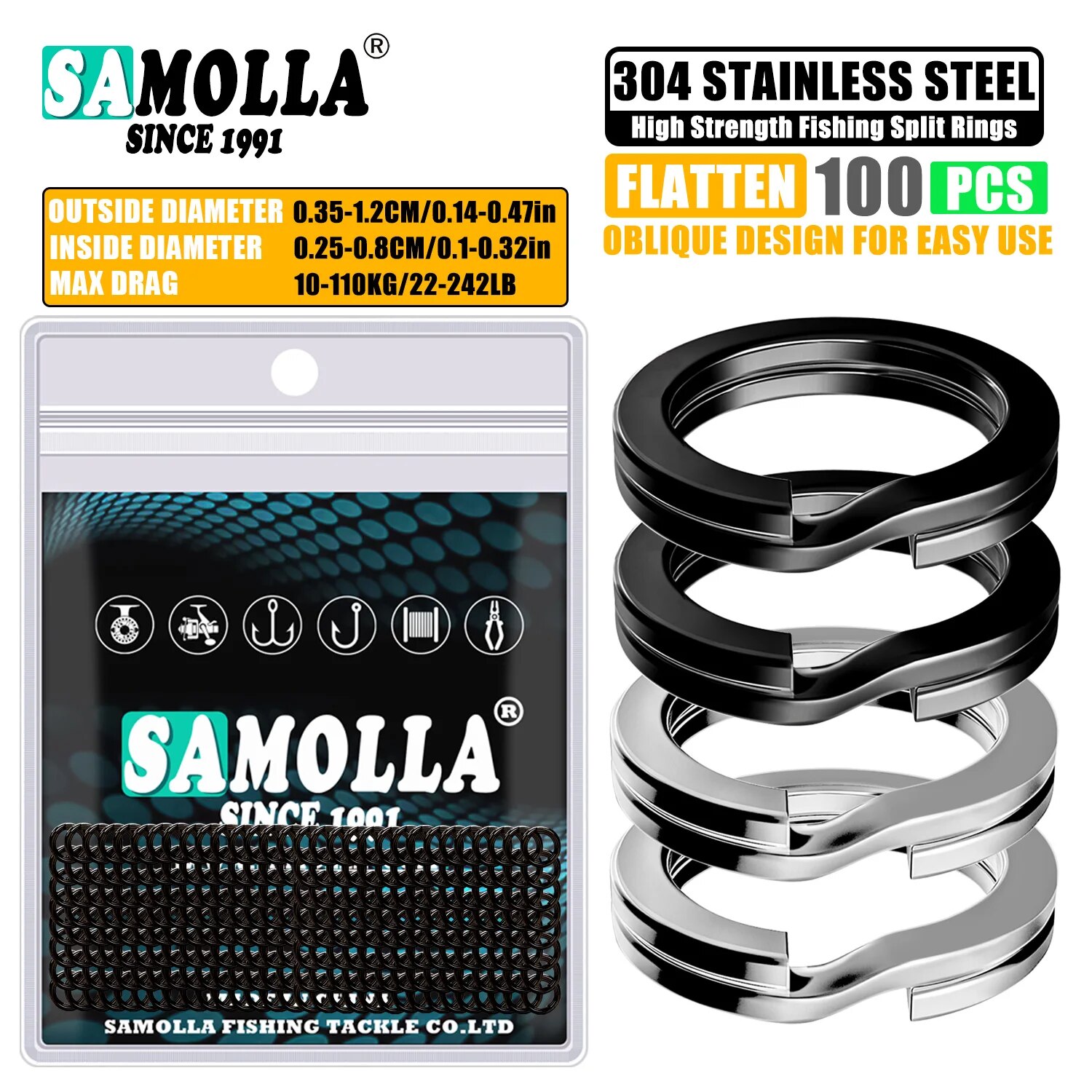100 stks Vissen Split Ringen R - Fishing Equipment Cheap recensie en prijs